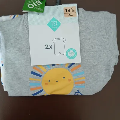 lot 2 barboteuse combishort garcon tex baby 67 cm 6 mois